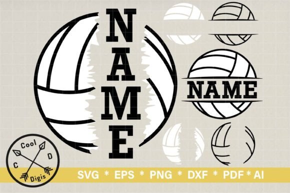 Download Volleyball Name SVG Clipart for Cricut - For cricut Collection
